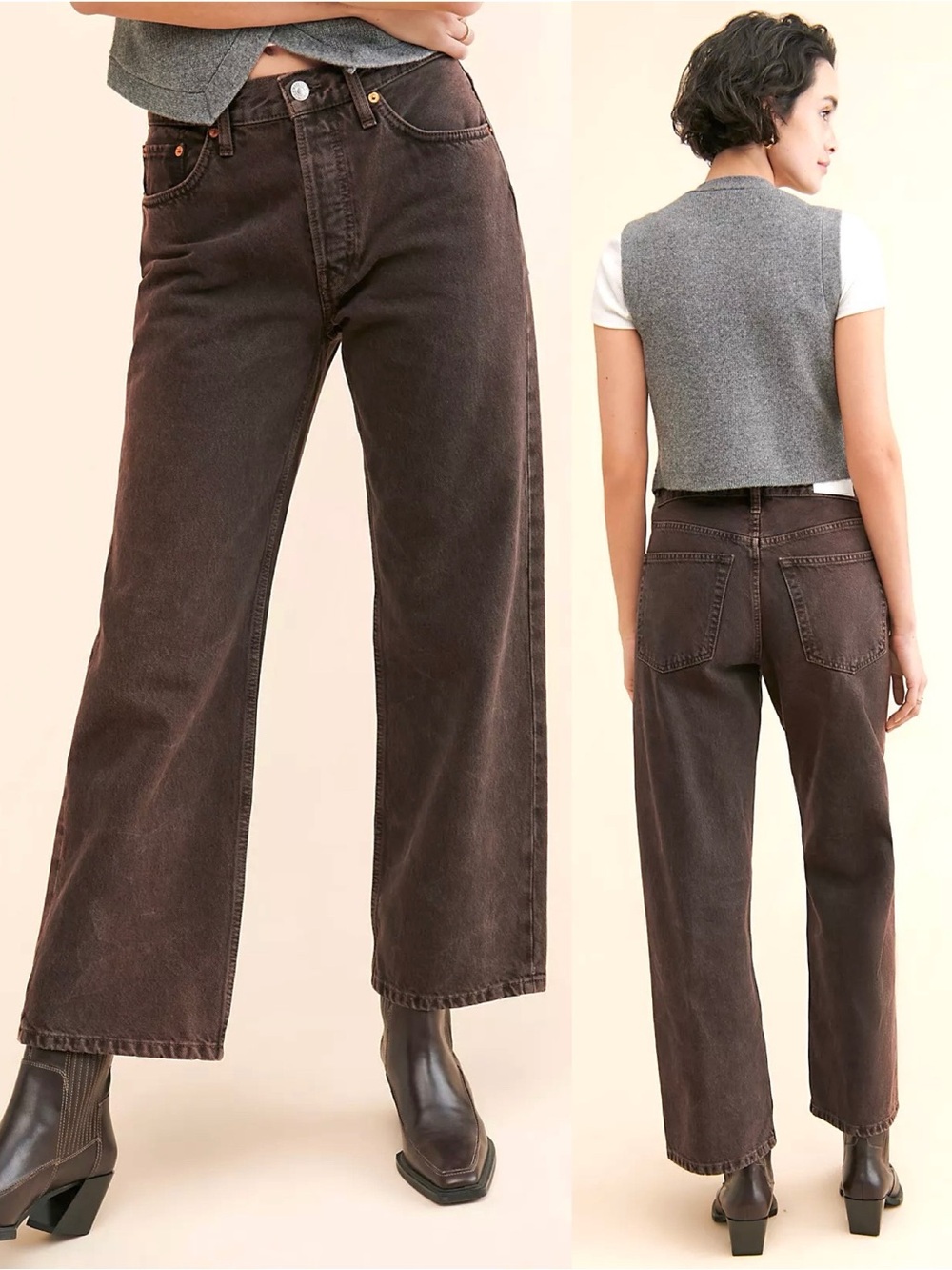 Re/Done | Loose Crop Jean in Cocoa 31